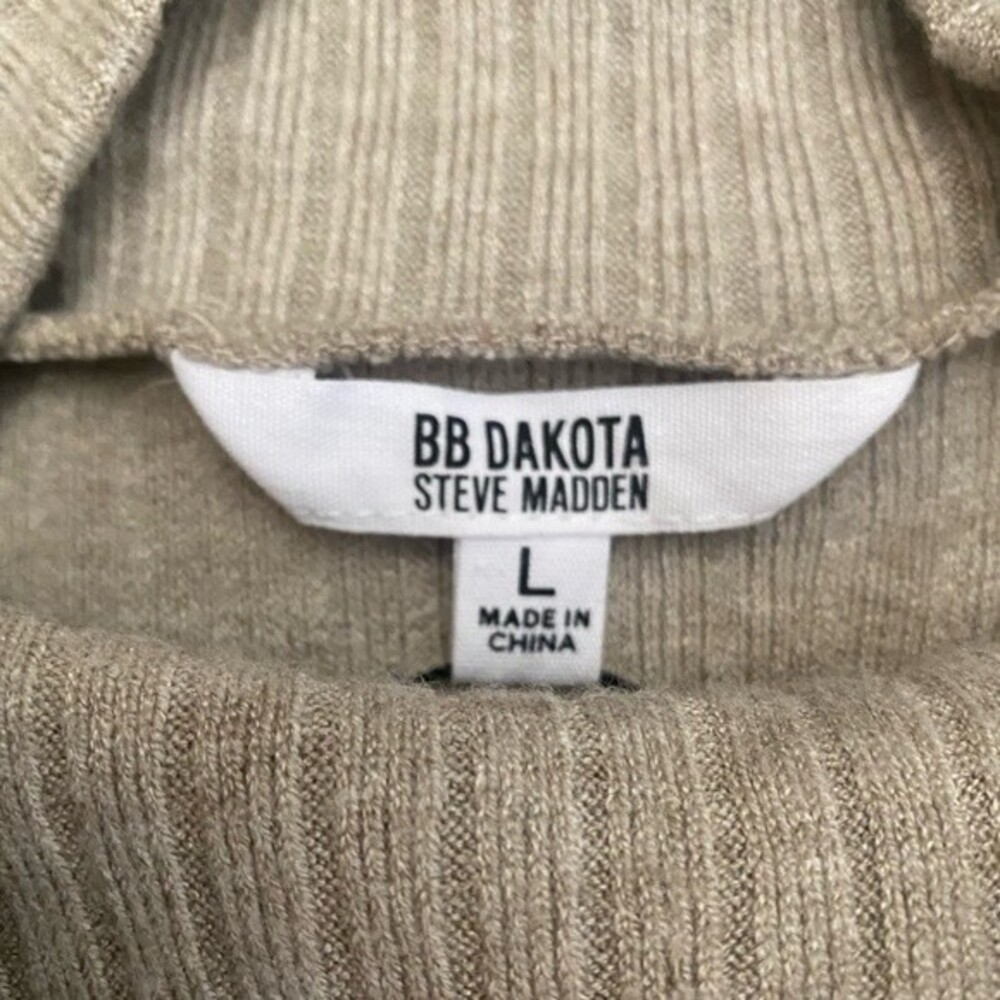 BB Dakota Steve Madden Melt Mountain Mock Neck Long Sleeve Sweater Dress Size L - Picture 7 of 9
